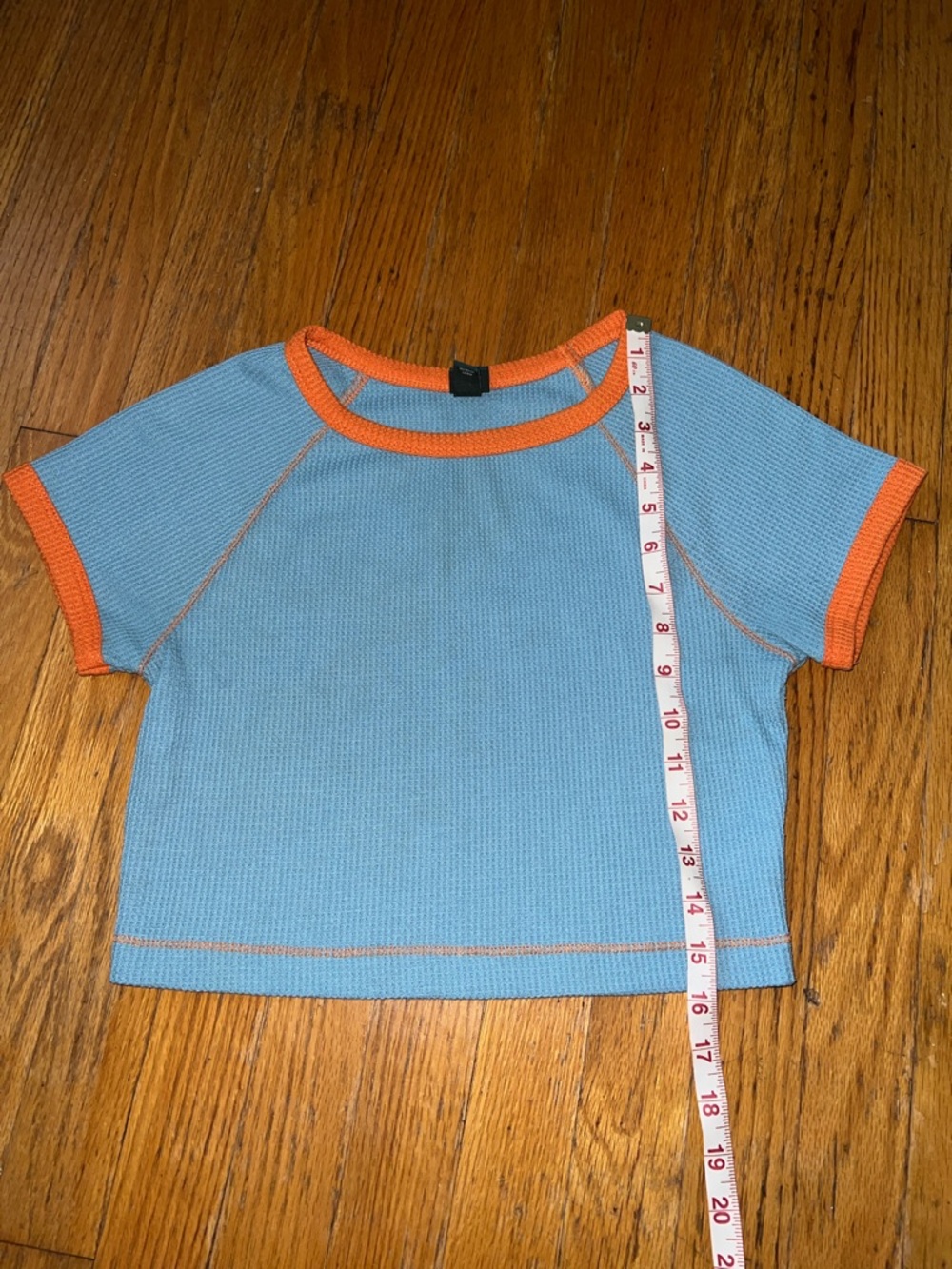 wild fable Blue and Orange Ribbed Crop Top